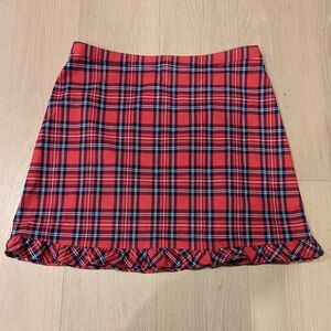 Red Plaid Women's Skirt